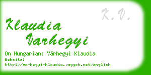 klaudia varhegyi business card