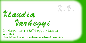 klaudia varhegyi business card